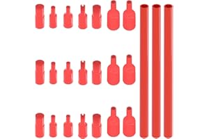 CLVJQ Butane Refill Adapter, 6 Types Nozzle Tips (3 Pcs Per Pack) for Refilling or Releasing Torch and Lighter, Universal Butane Gas Tank Adapter Set (Red)