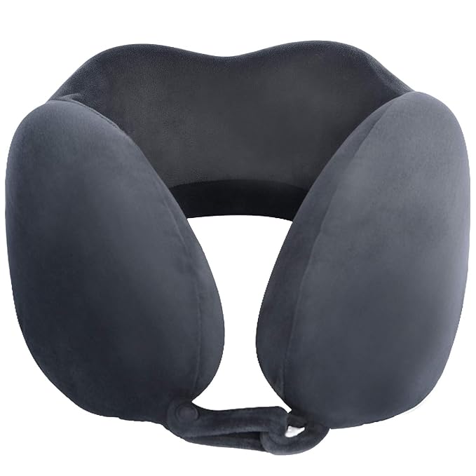Songwin ?Reisekissen für Flugzeuge-Memory Foam U-förmig verstellbares Nackenstützkissen für Reisen und Lesen,360-Grad-Kopfstü