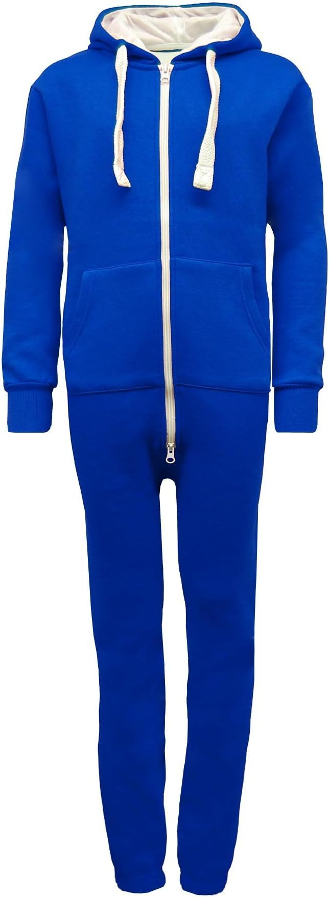 G5 Apparel Childrens Unisex Boys Girls Kids Plain Onesie Hooded All in One Jumpsuit - C43