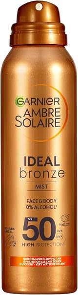 Garnier Ambre Solaire SPF50 Ideal Bronze Tanning Mist 150ml Face & Body