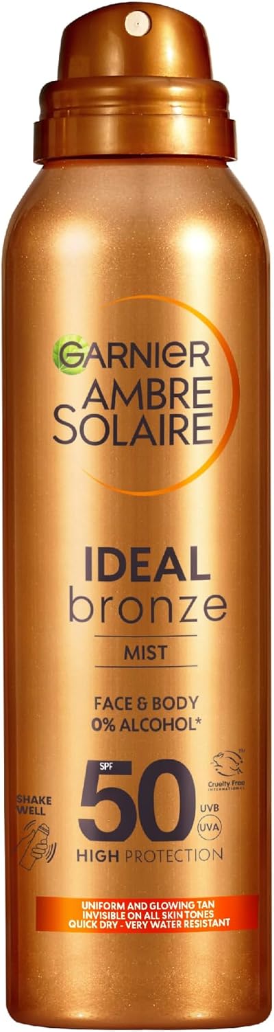 Garnier Ambre Solaire SPF50 Ideal Bronze Tanning Mist 150ml Face & Body