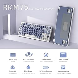 RK ROYAL KLUDGE M75 Mechanical Keyboard with OLED