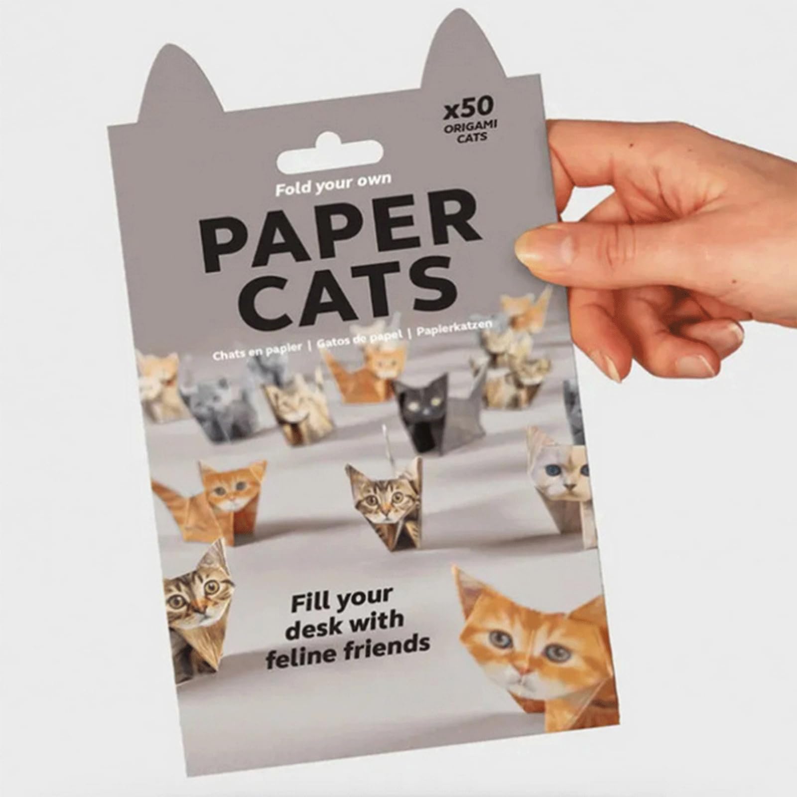 rflaueo 2pcs DIY Paper Cats Origami Kit 2pcs DIY Paper 3D Origami Kit Handmade Cat Desk Decoration Gift (Cats)(U353-2)