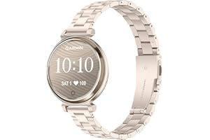 TRUMiRR Women Band for Garmin Lily 2 Smart Watch, Stainless Steel Watchband Replacement Strap for Garmin Lily 2 Only