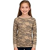 TWCHAS Kids Camo Long Sleeve T-Shirt, Breathable Military Print T-Shirt for Outdoor Exploration and Casual Wear