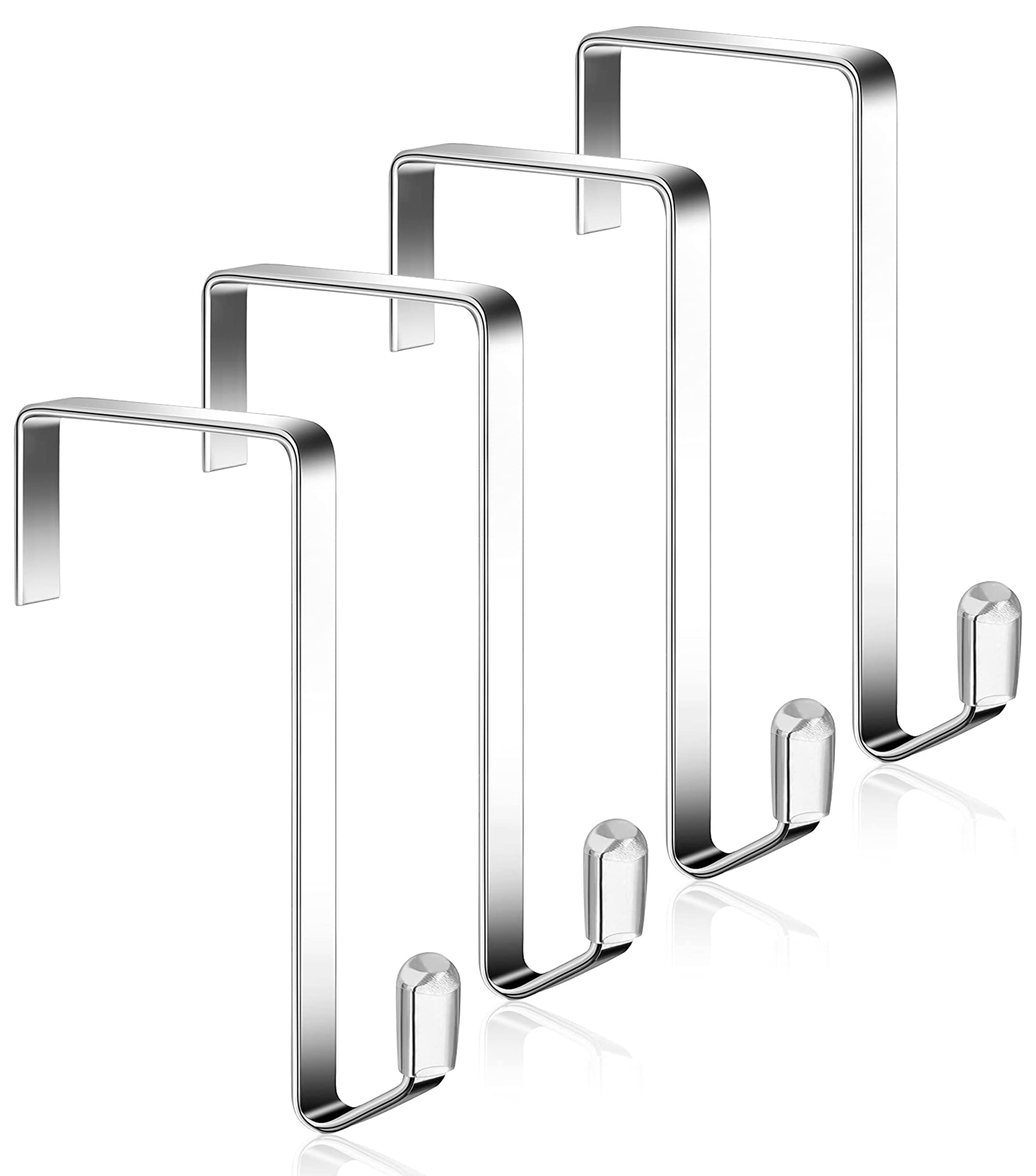 Photo 1 of MISSLO 4 Pack Metal Over The Door Hook for Hanging Towels Rack Heavy Duty Door Hanger Organizer for Hang Clothes Coats in Bathroom Bedroom