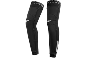 ROCKBROS Cycling Leg Warmers Thermal Fleeced Long knee Sleeves Windproof Compression Leg Sleeves for Men & Women