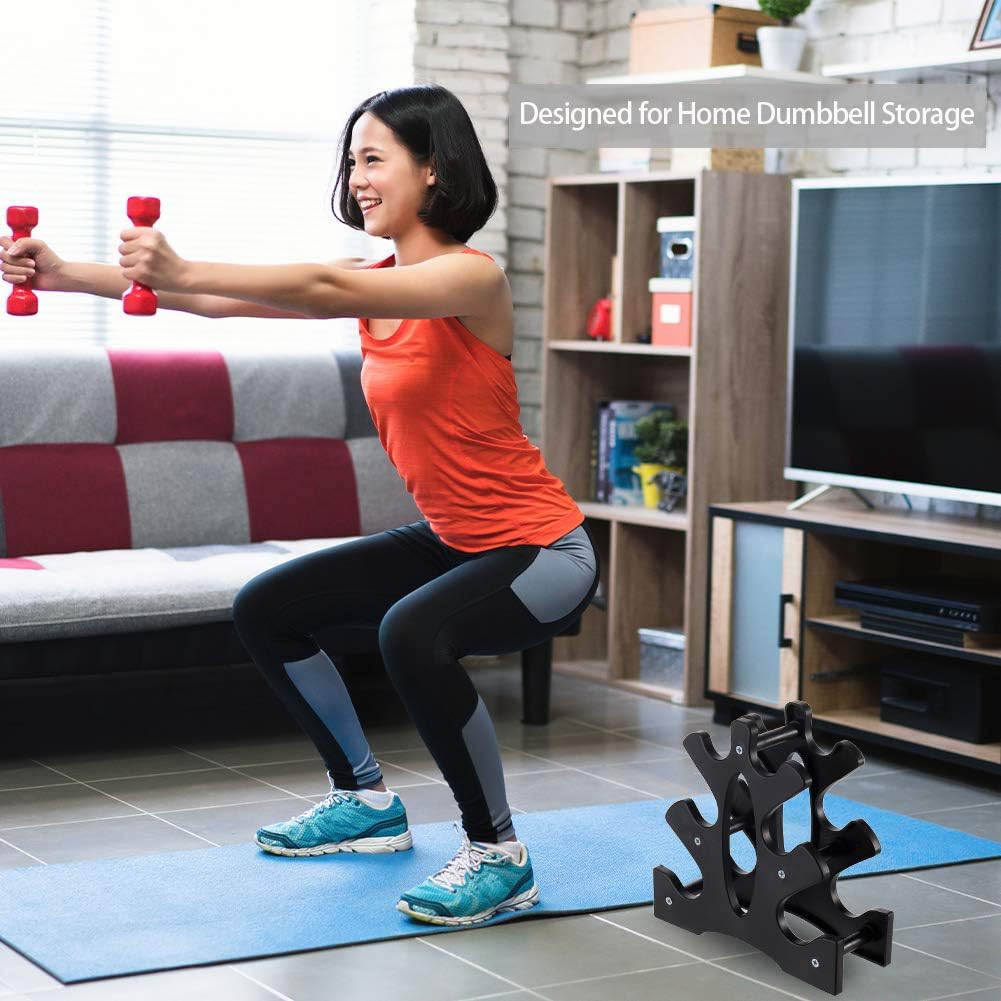 Dumbbell Storage Rack 3-Tier Dumbbell Rack Compact Dumbbell Bracket for Multilevel Hand Weight Tower Stand for Home Gym Organization : Sports & Outdoors