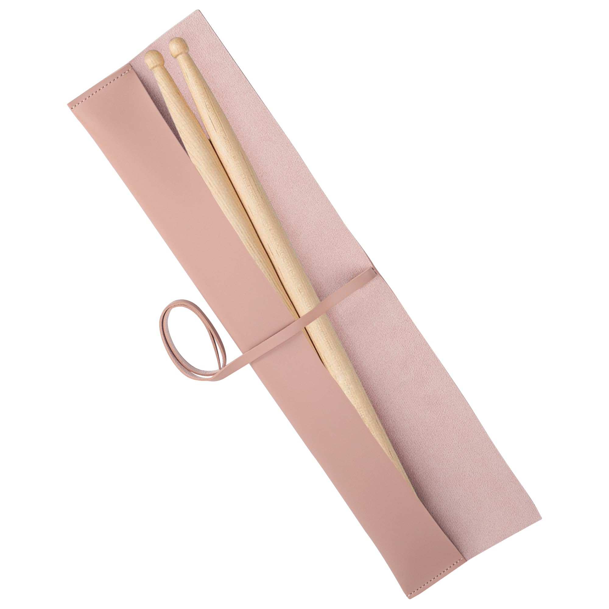 Musiin PU Leather Drumstick Bag Drum Stick Holder for Storage and Carrying, Drum Stick Storage Handbag and Carrying Case, Drum Accessories (Pink)