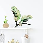 RoyoLam Chameleons Wall Decal Nursery Lizard Animal Wall Sticker Removable Peel and Stick Waterproof Wall Art Decor Stickers for Kids Baby Classroom Preschool Living Room Playing Room Bedroom School