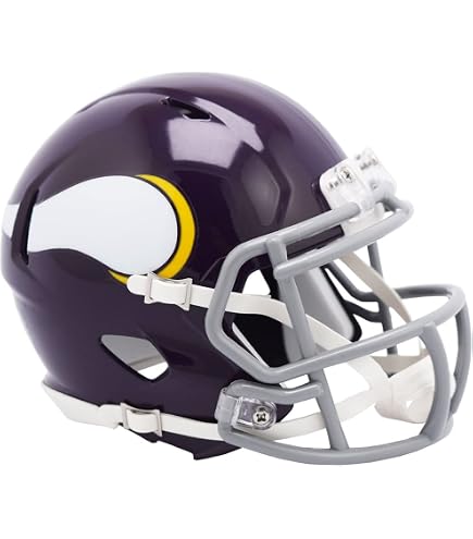 Riddell NFL Minnesota Vikings Speed Authentic Football Helmet Purple, Medium : Sports Fan Football Helmets : Sports & Outdoors