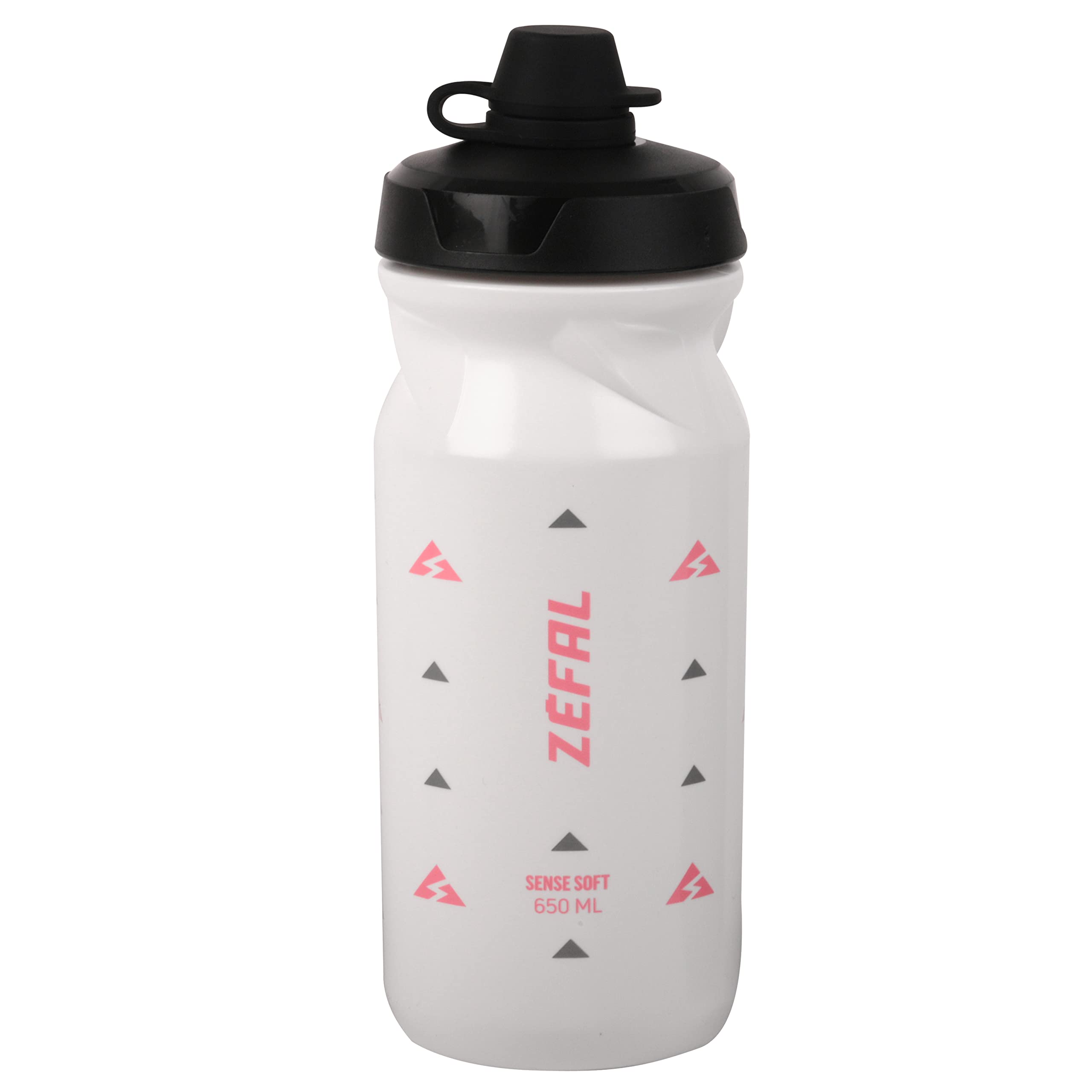 Zefal Sense Soft 65 No Mud Water Bottle, 650ml, White, x1 Bottle