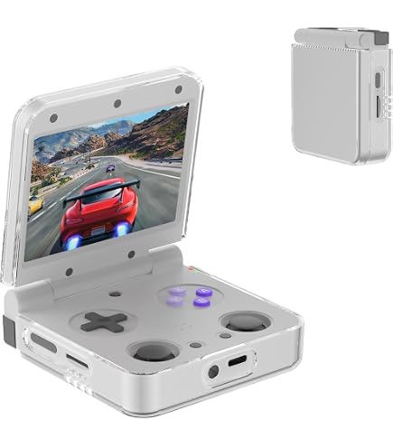 Miyoo Flip V2 Retro Handheld Gaming Console with Quiet Hinge, 3.5