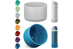 Airboat 2PCS Silicone Water Bottle Boot for Owala 40oz, Protective Bottom Bumper Anti-Slip Sleeve for FreeSip, Twist, and Flip Stainless Steel Bottles, Dishwasher Safe and BPA Free