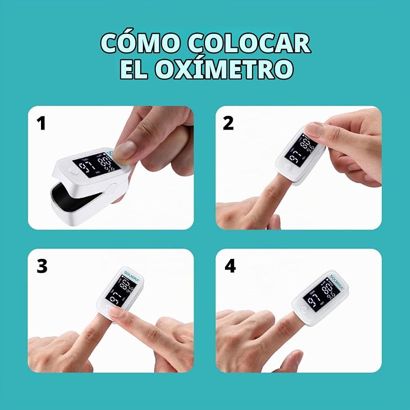 Oxímetro de Pulso de Dedo, Alta precisión, Resultado Rápido, Incluye Cordón
