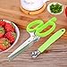 Herb Scissors - Stainless Steel 5 Blades For Fresh Parsley, Garden Herbs, Meat Mincing| Clever Cutter, Housewarming Gifts As Seen On TV | W/ BONUS Strawberry Huller & Brush
