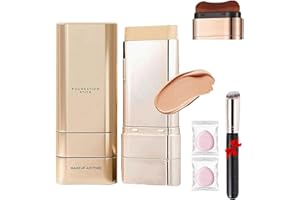 Luminous Dual-Ended Concealer Foundation Stick,Foundation Stick Korean 3 In 1,Multi-Use Foundations Make Up Sticks With Brush