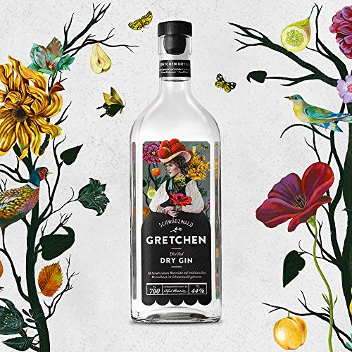 GRETCHEN Distilled Dry Gin, harmonischer Schwarzwald Gin der Hausbrennerei Schladerer, natürlich herb und fruchtig frisch mit feinen Quittennoten (1 x 0.7l) – Bild 3