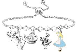 UJIMS Anime Cartoon Necklace Wonderland Movies Inspired Gifts Cartoon Fans Jewelry for Best Friend Rabbit Lover Merch