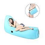 HUAXINビーチ、旅行、キャンプ、アウトドア、ハイキング、スイミングプールのための軽量ポータブルエアーソファバッグ付きインフレータブルラウンジグリーン ...