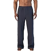 Ohoo Men's Heavyweight Sweatpants Soft French Terry Open Bottom Active Pants