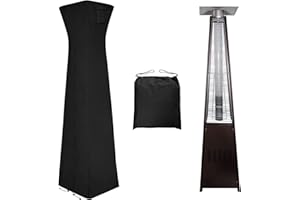 Easy-Going Pyramid Torch Patio Heater Cover with Zipper and Storage Bag, Waterproof Outdoor Heater Cover Dustproof, UV-Resisa