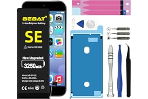 BEBAT Replacement for iPhone SE 2016 Battery, 2900mAh High Capacity 3.82V Li-ion Polymer Battery for Model A1662, A1723, A172