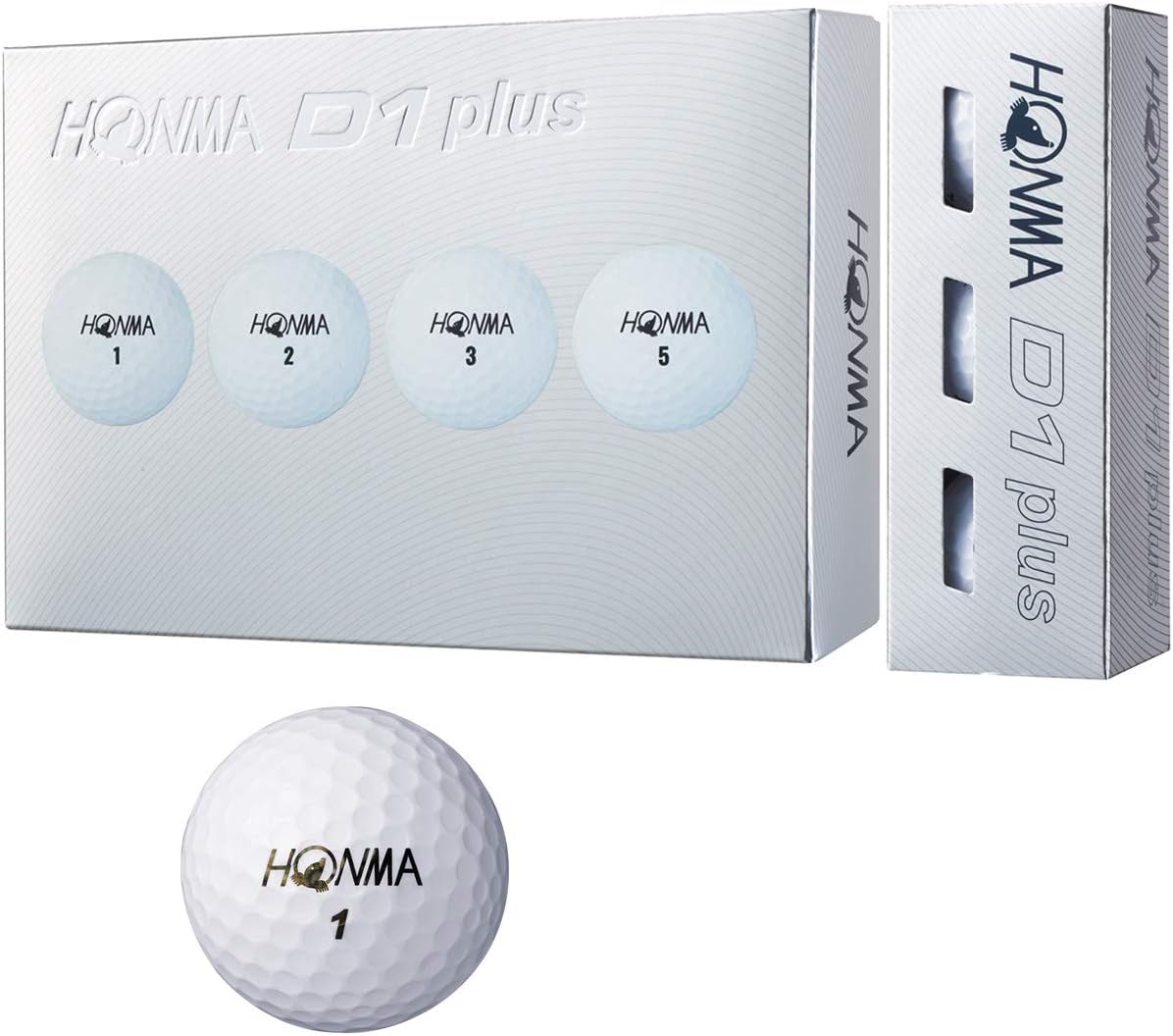 Honma D1 Plus 3 Piece Golf Ball 1 Dozen Box - (12 Balls)