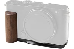 SMALLRIG S9 Wooden Handle L-Shaped Grip Holder for Panasonic LUMIX S9, Retro-Style Side Handle with 1/4"-20 Threaded Hole, Qu