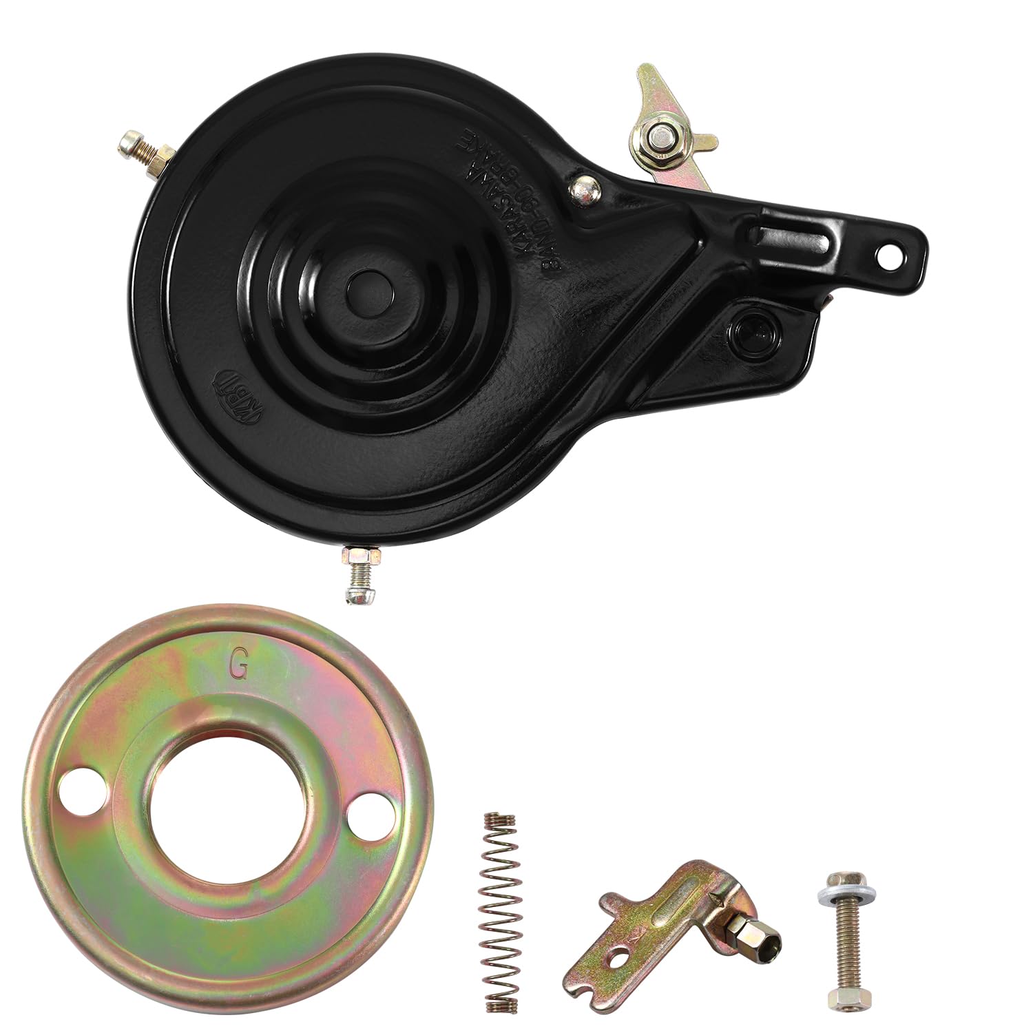 KAMIER 90mm Rear Band Drum Brake Assembly Replacement for Razor MX350 MX400 ZR350 SX350 Dirt Bike Pocket Mod Electric Scooter Rambler 12 Mini Bike Kids Pocket Rocket E-Bike E-Scooter Hevay Duty Parts