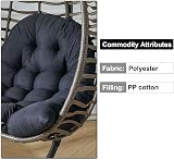 DKIEI Thicken Hanging Basket Chair Cushion 80x120cm Black Egg Chair Cushion view 3
