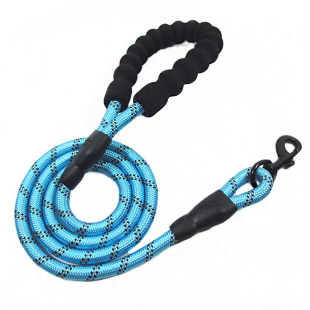 XYDZ Anti Pull Dog Lead with Highly Reflective Strong Shock Absorbing Stretchy Nylon Dog Rope Anti Pull Training Dog Lead for Extra Control Reflective Dog Leash for Medium and Large Dogs - Blue