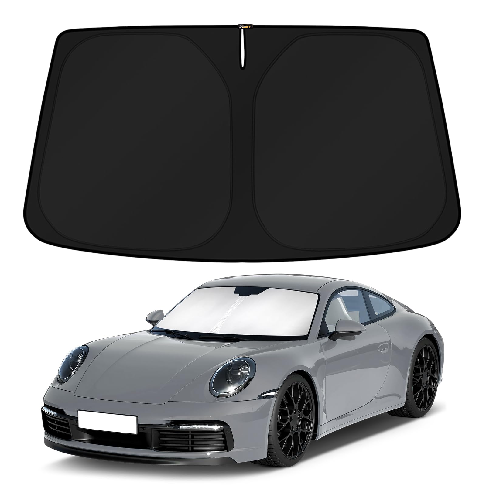 Photo 1 of KUST Windshield Sun Shade for 2012-2019 Porsche 911 Coupe Accessories Custom Fit Sunshade Sun Visor Protector Foldable Blocks UV Rays Keep Your Car Cooler