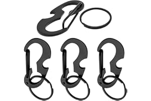 Key Ring Clip - Heavy-Duty Anti-Theft Keys Clip Carabiner | Anti-Lost Keychain,for Outdoor Travel School Construction Site Ca