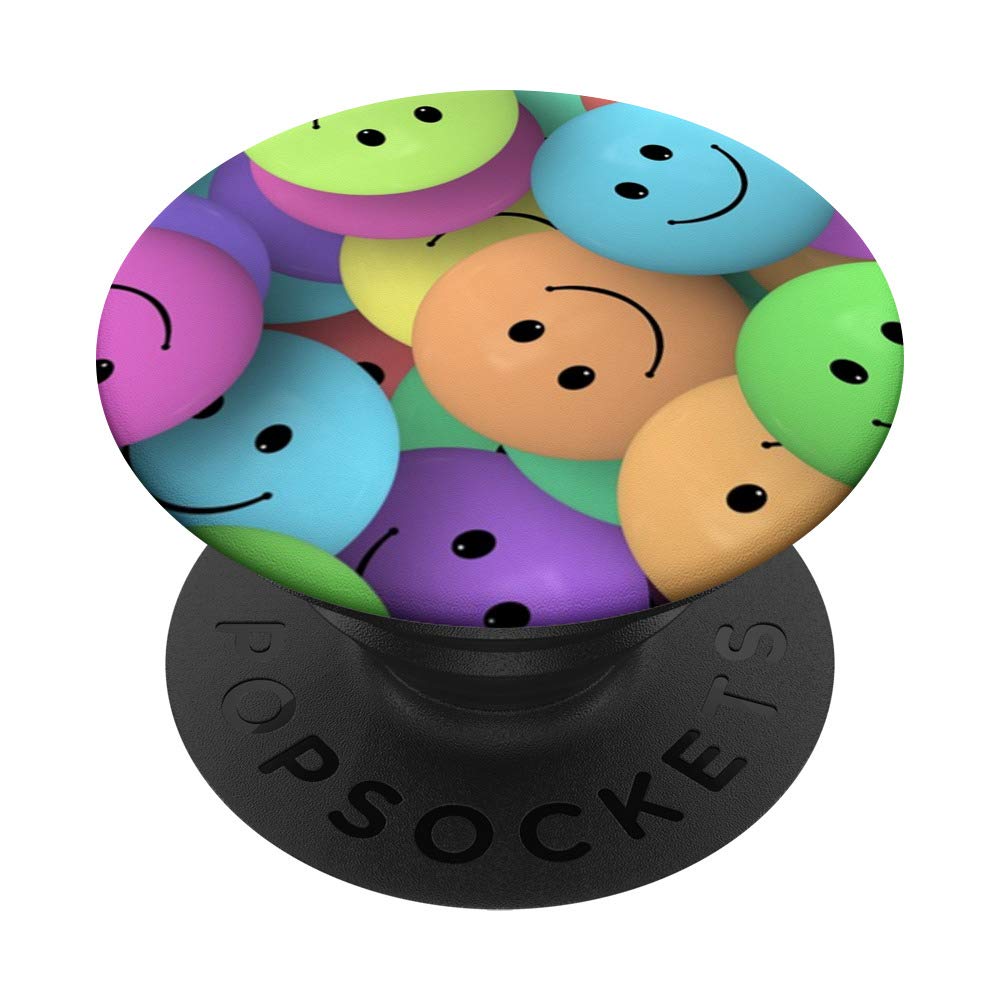 Smiley Face PopSockets PopGrip: Swappable Grip for Phones & Tablets