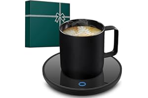 AZYH Mug Warmer, Candle Warmer Plate, 2-Temp Settings Coffee Mug Warmer, Portable Coffee Cup Warmer, Coffee Warmer for Desk Suits for Various Mugs, Automatic Shut Off, Gift for Mom