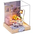 Flever Dollhouse Miniature DIY House Kit Creative Room with Furniture for Romantic Artwork Gift (Afternoon Tea Time)