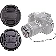 CamDesign 55MM Snap-On Front Lens Cap/Cover Compatible with Canon, Nikon, Sony, Pentax All DSLR Lenses Black