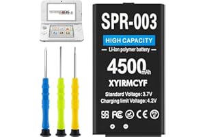 XYIRMCYF 4500mAh SPR-003 Battery, (2024 New Upgrade) High Capacity Battery Compatible with Nintendo 3DS XL and New 3DS XL Game Console-with Tool kit