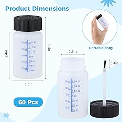 60 Pcs 2 Oz Touch Up Paint Container - Empty Paint