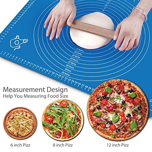 OKeanu Silicone Baking Mat with Measurements, Pastry Rolling Mat