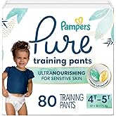Pampers Pure Protection Training Underwear, Unisex, Size 4T5T, 80 Count, Premium, Hypoallergenic, Soft, Absorbent