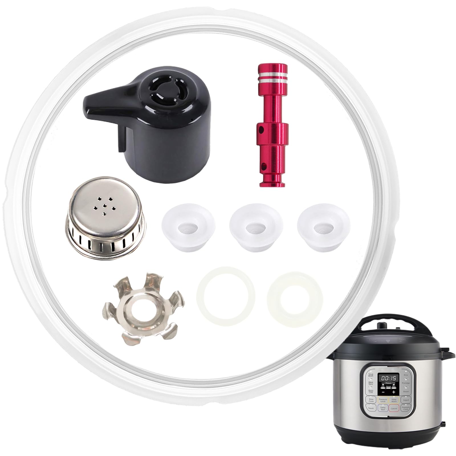 Photo 1 of 10Pcs Replacement Parts for Instant Pot Duo 8 Quart and Duo Plus 8Qt, Accessories for Duo& Duo Plus 8 Qt Instantpot, Lid Replacement Sealing Ring Steam Release Valve Float Valve for Instant Pot