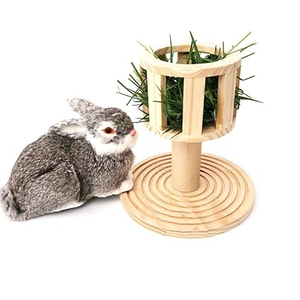 Hay Manger Rabbit Wood Hay Holder Food Bowl Diy Food Claw Grinder