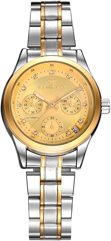 FNGEEN Women Luminous Automatic Mechanical Wrist Watches with Luxury Leather Box