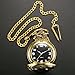 AMPM24 Men's Golden Dragon Dangle Pendant Pocket Quartz Watch + Gift Chain WPK043