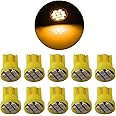 AUCELI 10PCS T10 194 168 Car Dash Instrument LED Light Bulbs, 12V Super Bright Automotive Bright Panel Gauge Cluster Dashboard LED Light Bulbs, Universal for SUV, Truck, RV and More（Yellow）