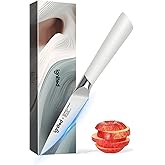 IGNITED CUTLERY 3.5 Inch Paring Knife – German Stainless Steel, Ergonomic Ivory White Handle, Minimalist Small Kitchen Knife for Peeling & Cutting, Ideal Gift for Chefs, Cooks