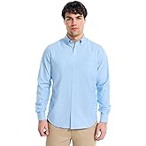 Nautica Young Men's School Uniform Long Sleeve Performance Oxford Button-Down Shirt