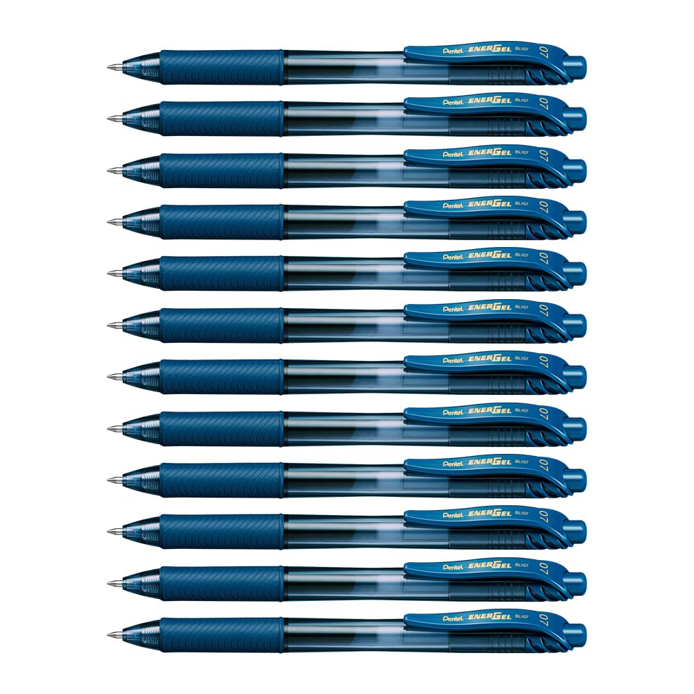 Pentel EnerGel X Retractable Gel Pen - Navy Blue Ink - Pack of 12